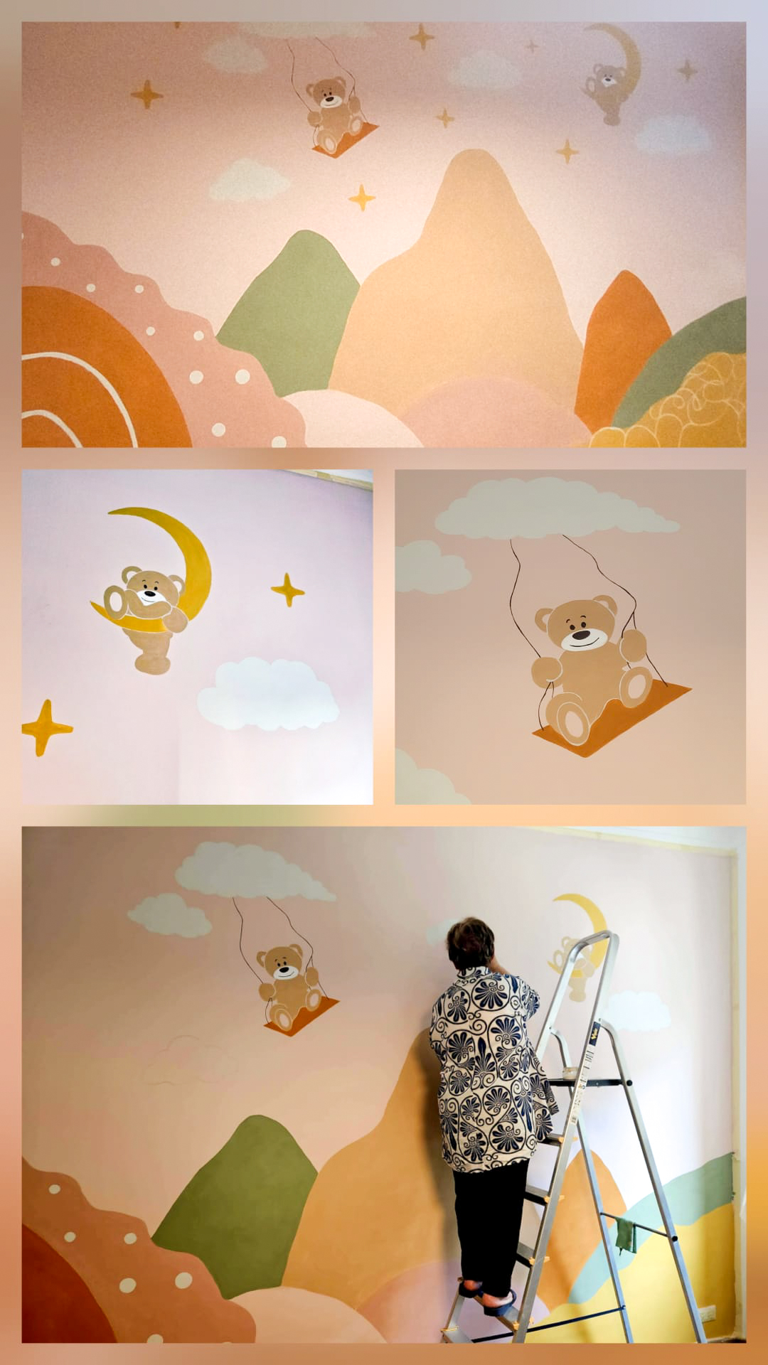 Cameretta decorata con tinte Colora